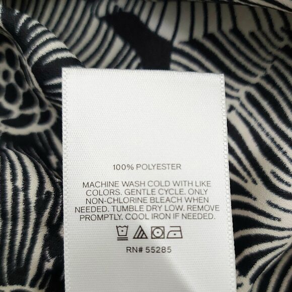 Express Romper Womens Large Black Beige Floral Long Sleeve Tie Front Bohemian - Picture 9 of 13